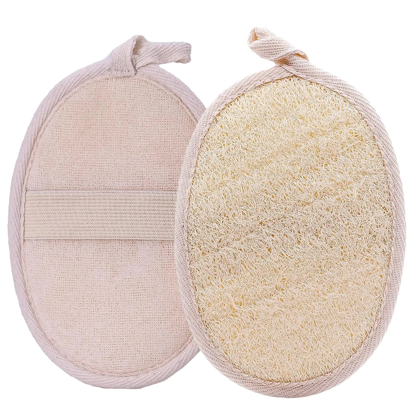 2-Pack Natural Loofah Body Scrubbers