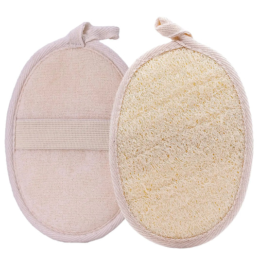 2-Pack Natural Loofah Body Scrubbers