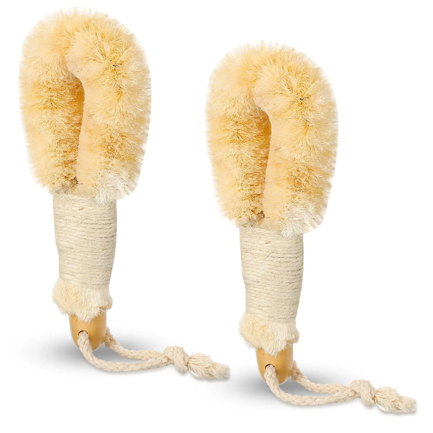 2-Pack Natural Bristle Body Brushes