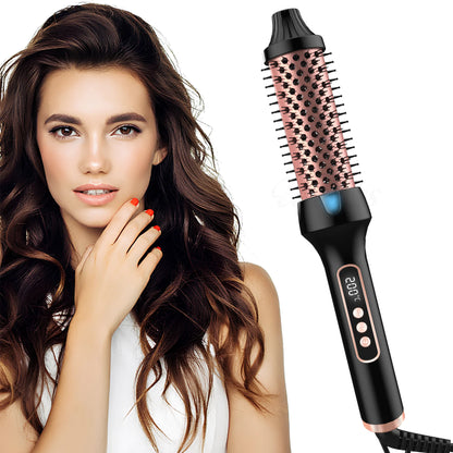 2-in-1 Ionic Hair Straightener & Curler Comb