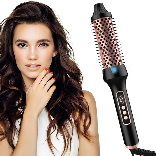 2-in-1 Ionic Hair Straightener & Curler Comb