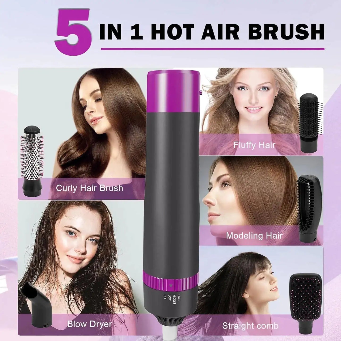 5-in-1 Hair Dryer Brush Set